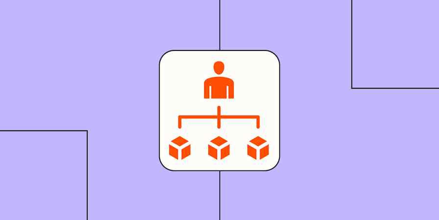 A hero image of a product manager icon on a light purple background.