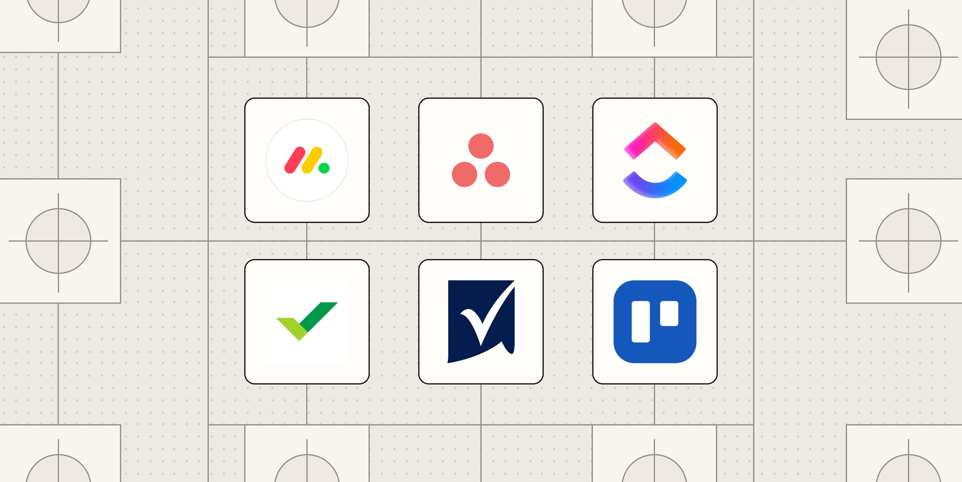 Hero image with the logos of the best task management software