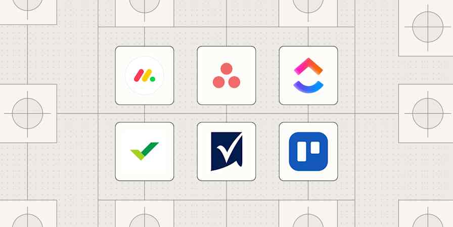 Hero image with the logos of the best task management software