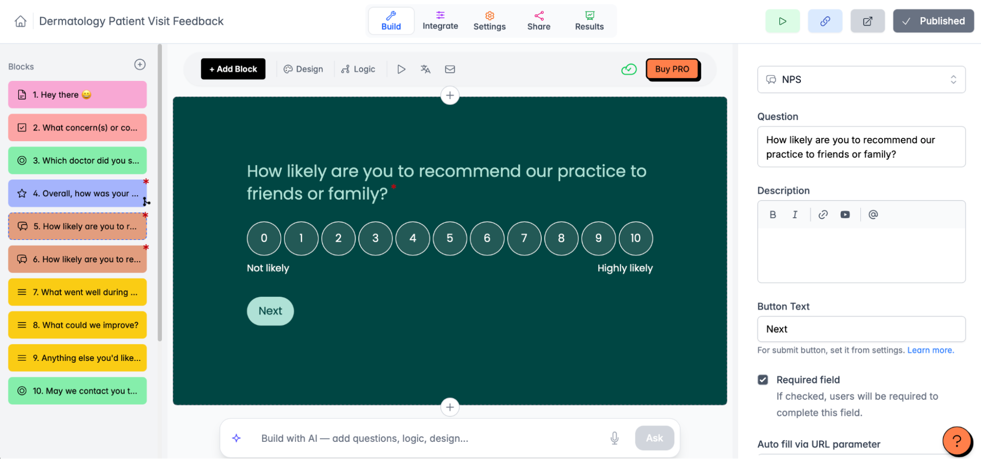 Youform, our pick for the best online form builder for a free Typeform alternative