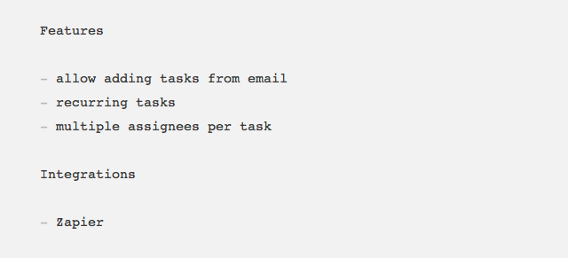 feature requests