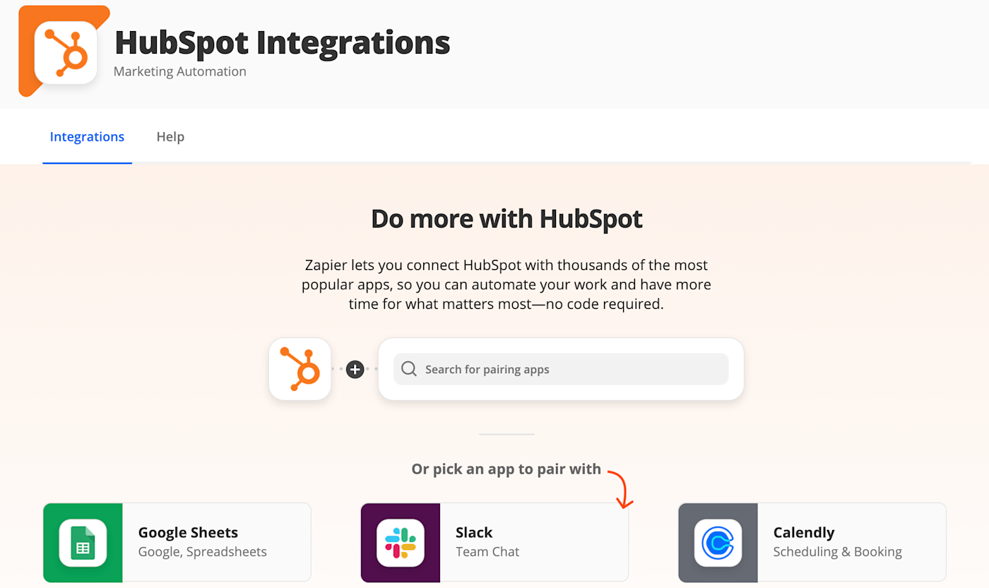 HubSpot CRM Page
