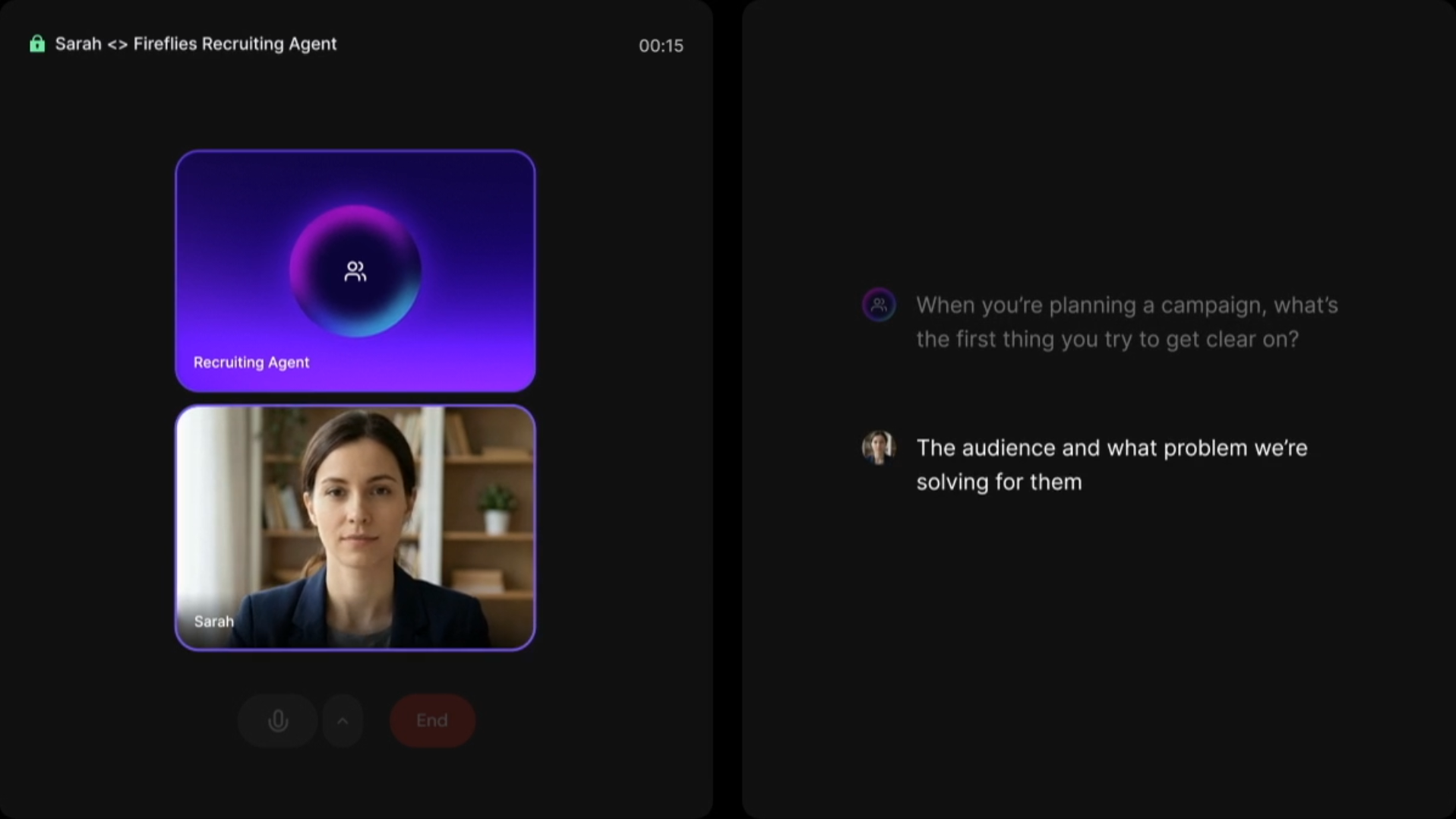 An AI agent in Fireflies