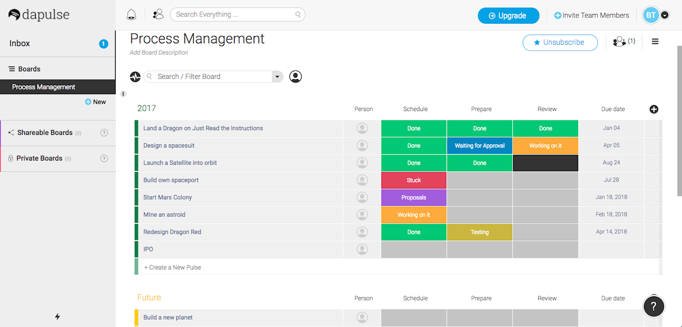 monday dapulse Screenshot