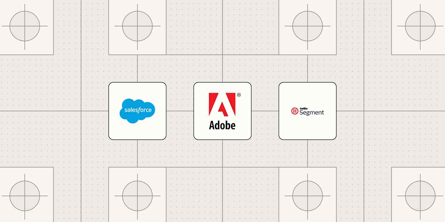 Hero image with the logos of the best customer data platforms