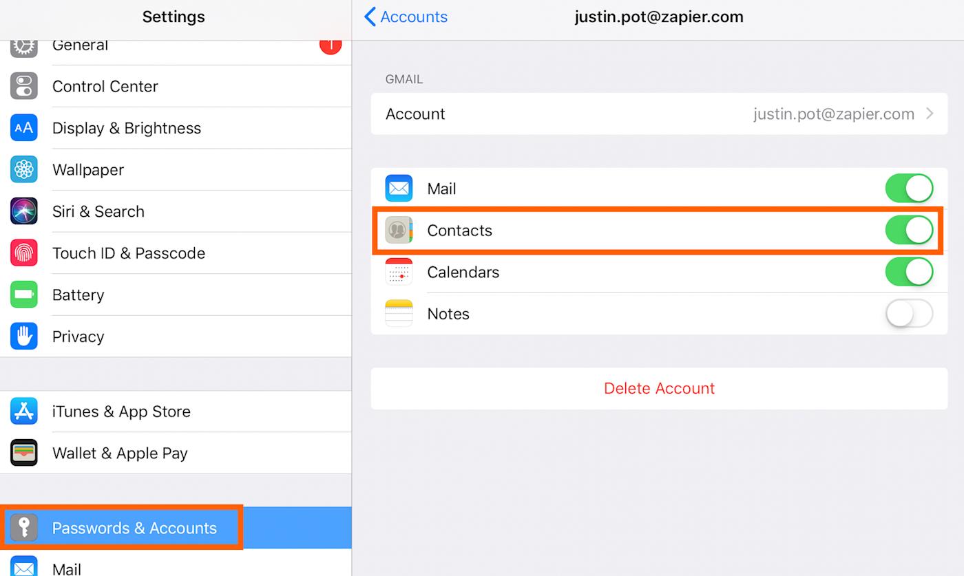 Sync Google Contacts with iPhone or iPad