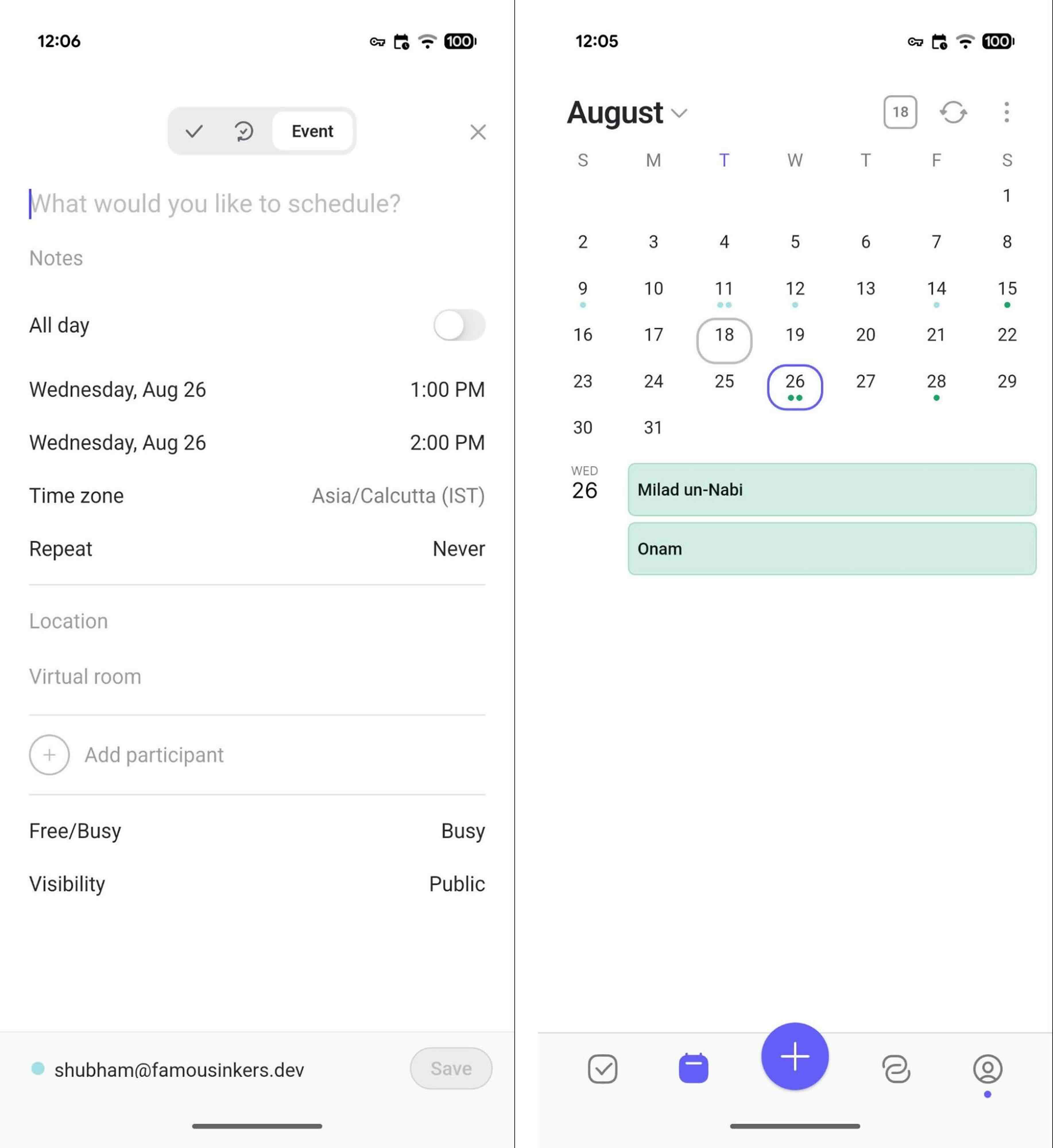 Morgen, our pick for the best Android calendar app for an AI-based daily planner