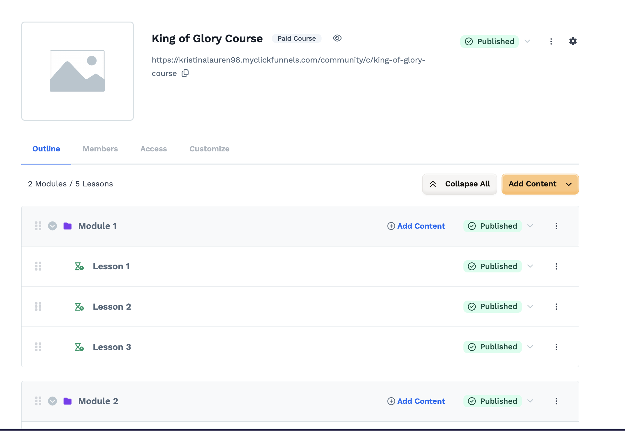 Creating a course on ClickFunnels