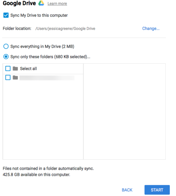 Sync Google Drive