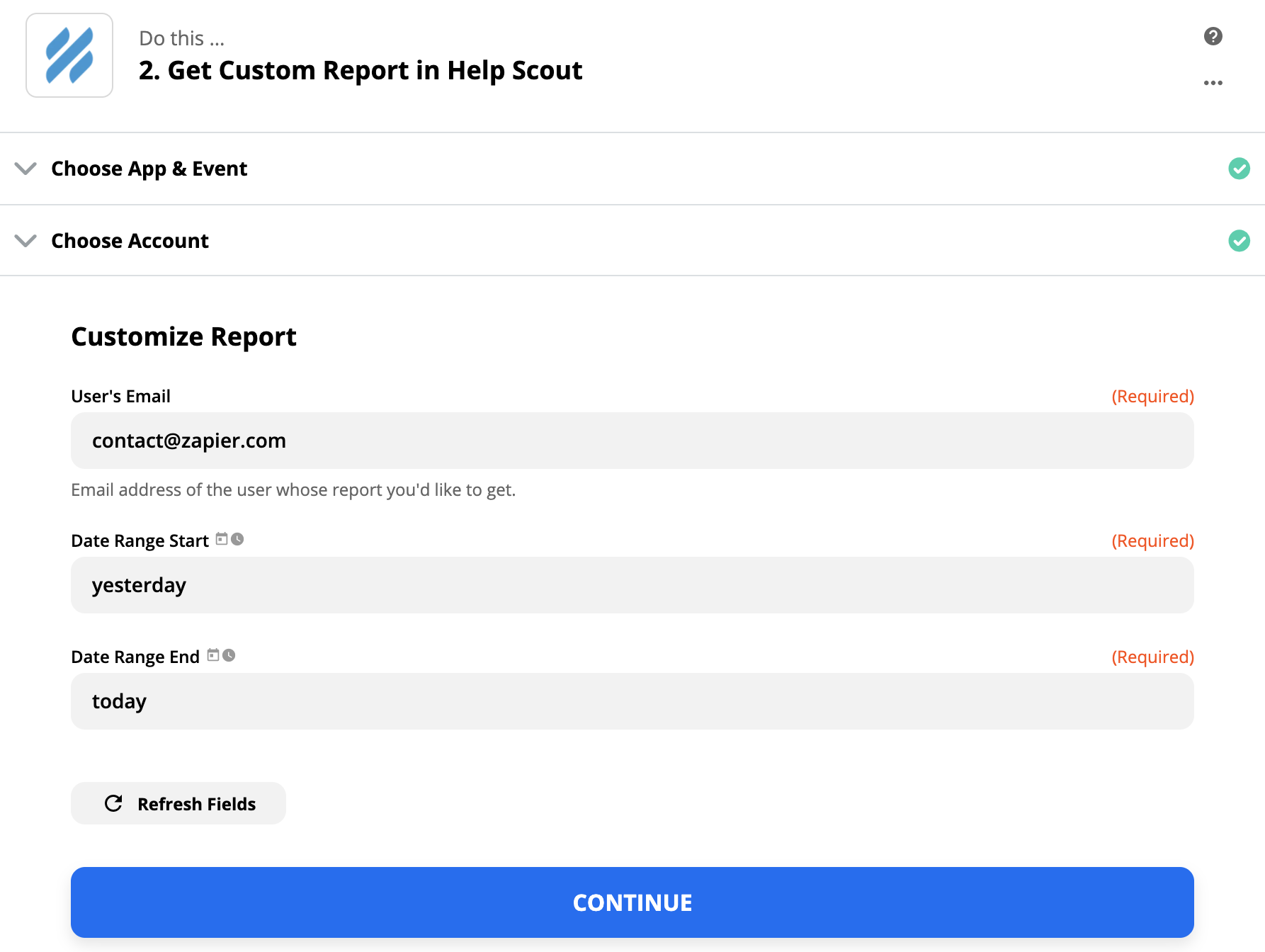 Get my custom report from Help Scout