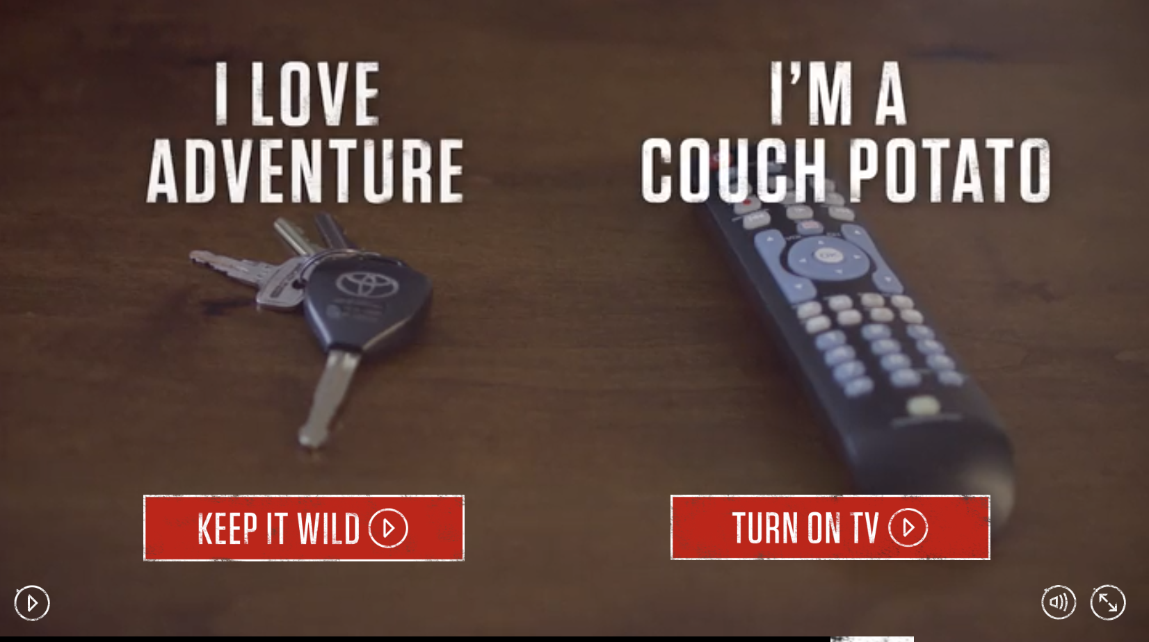 Toyota interactive video screenshot