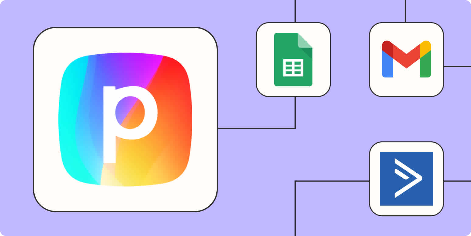 A hero image of the Perspective app logo connected to other app logos on a light purple background.