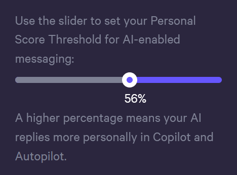 Setting a Personal Score Threshold in Personal AI