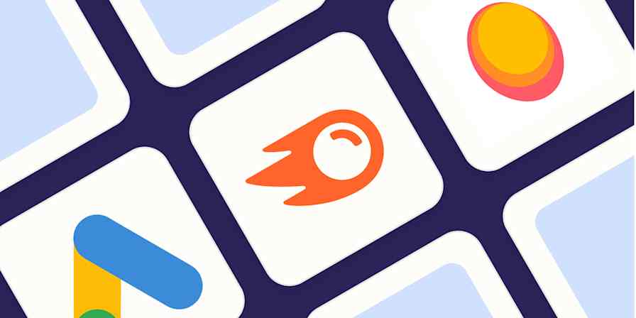 Hero image with the logos of the best keyword research tools