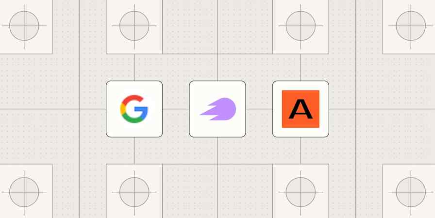 Hero image with the logos of the best keyword research tools