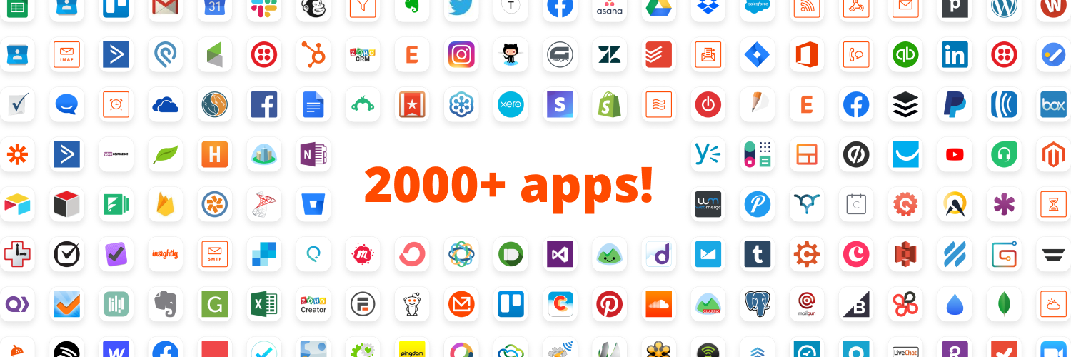 More than 2000 apps on Zapier