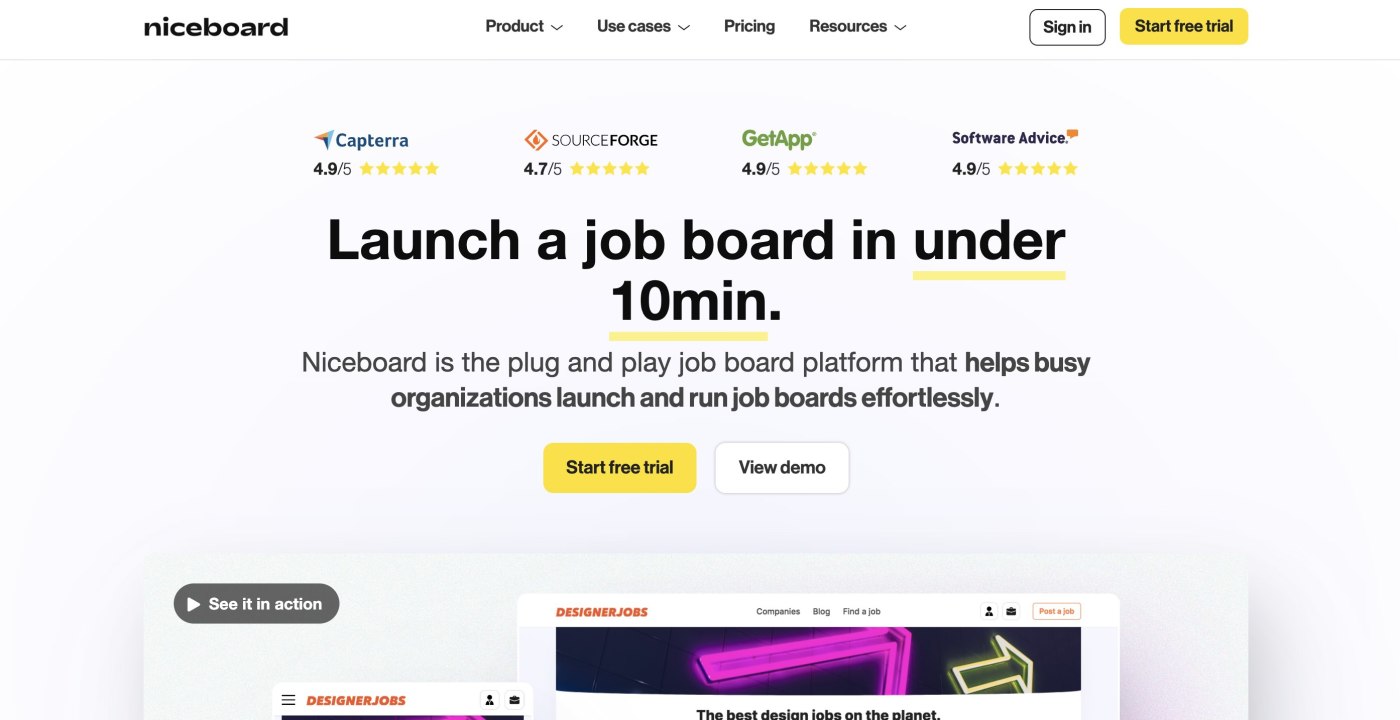 Niceboard home page