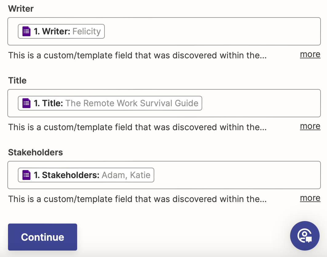 Customizing your automated template