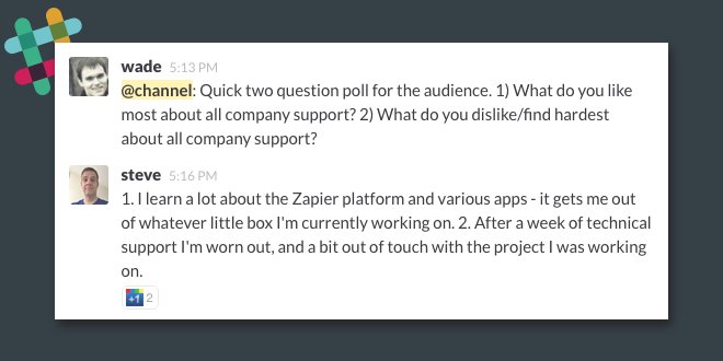 slack conversation