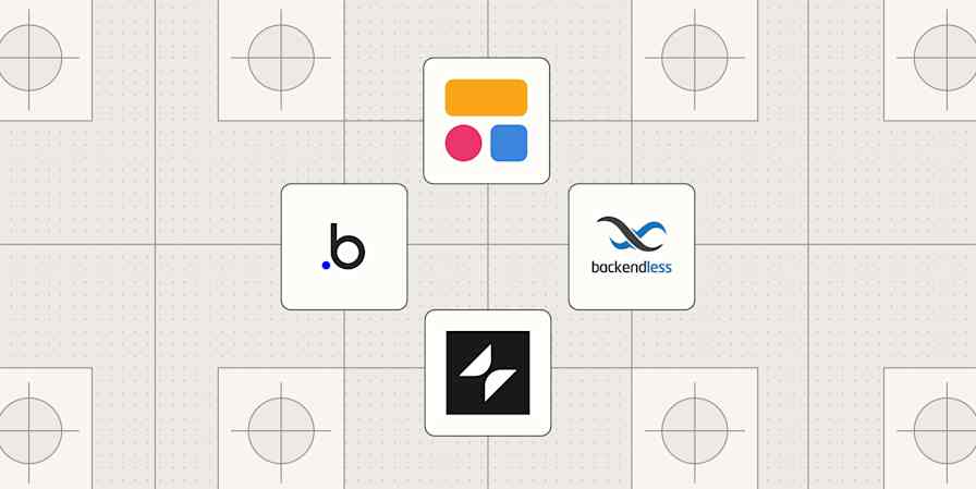 Hero image with the logos of the best no-code app builders