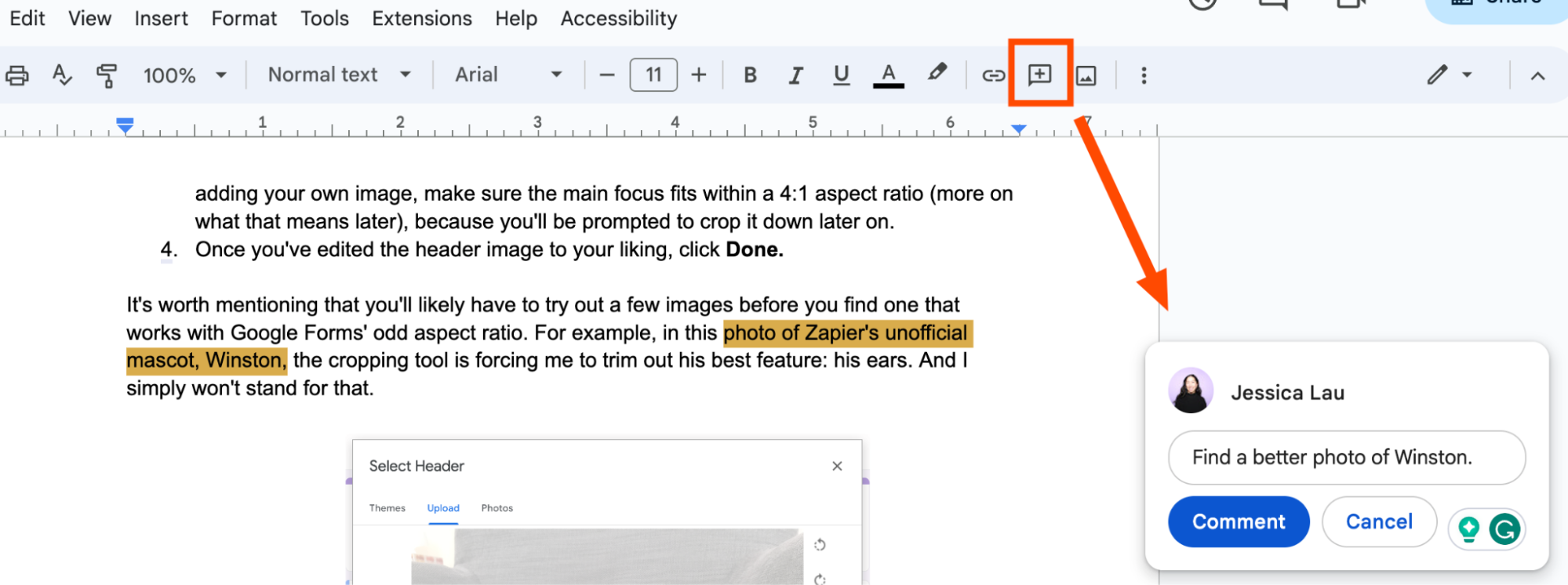 How to use Google Docs comments