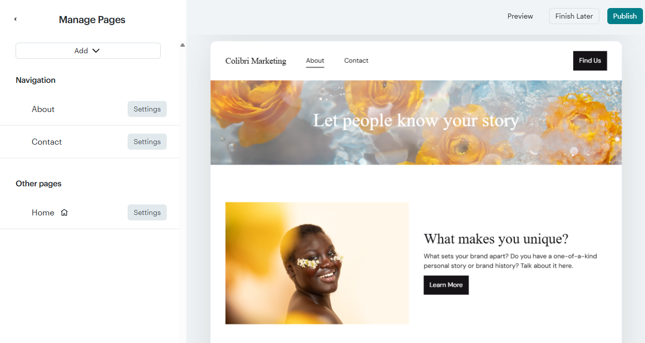 Mailchimp website builder