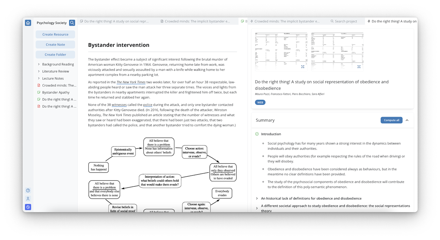 Genei, an AI productivity app for research