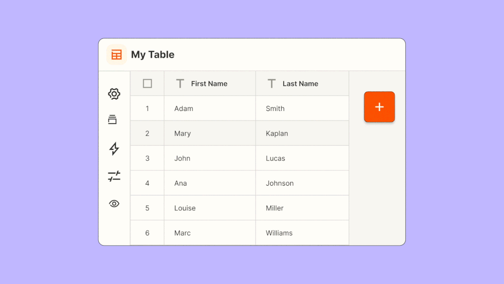 An animation demonstrating how to add an AI field in Zapier Tables.