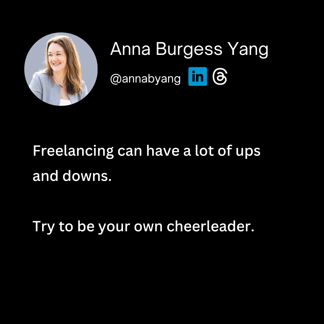 A quote from Anna that she posted on social