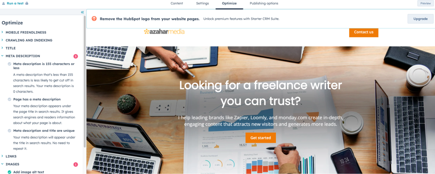 HubSpot CMS, our pick for the best free website builder for growing businesses