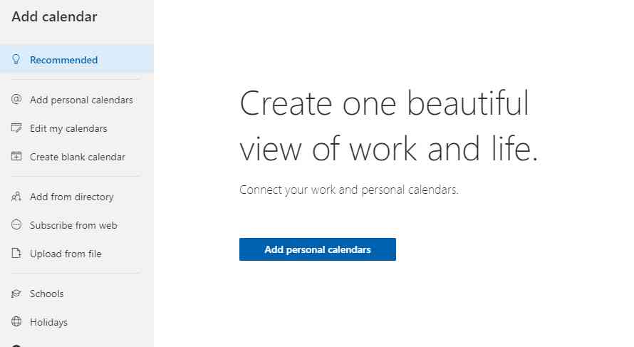 Add Personal Calendar To Outlook 