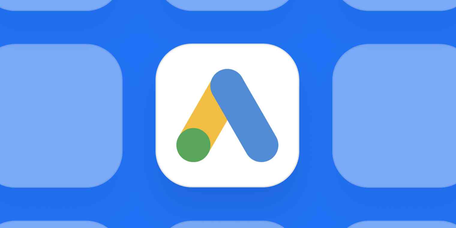 Hero image for app of the day with the Google ads logo on a blue background