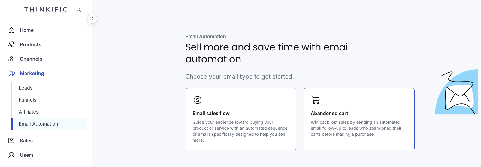 Automated email sequences in Kajabi