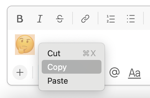 Copying emoji in Slack