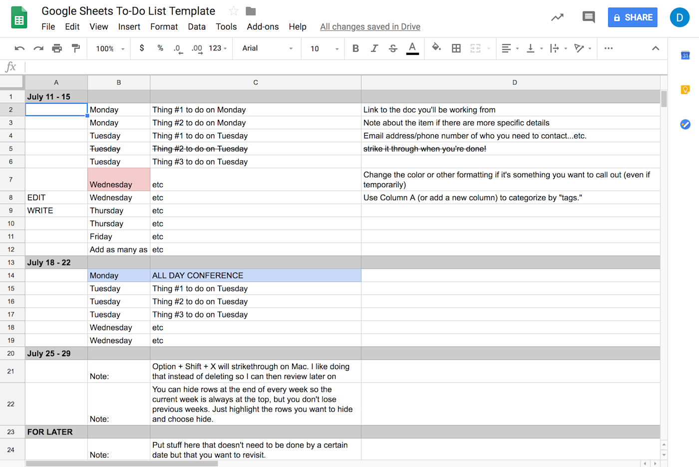 How To Create A List On Google Sheets