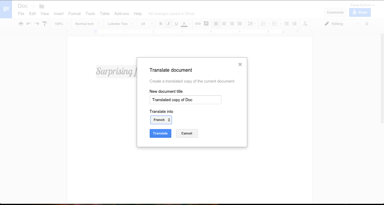 Translate Your Whole Document