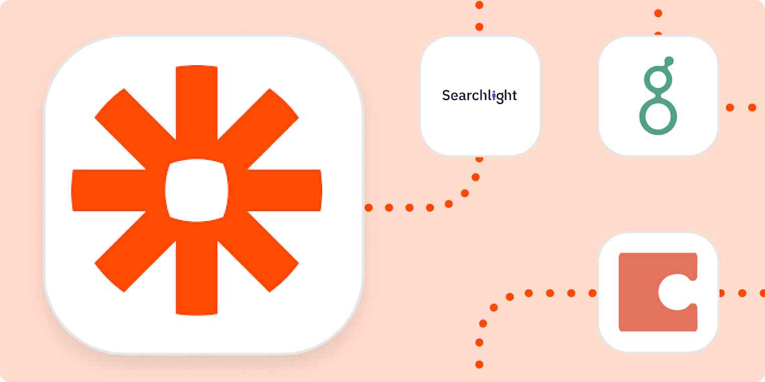 Hero image with the Zapier, Searchlight, Greenhouse, and Coda logos all connected by dots