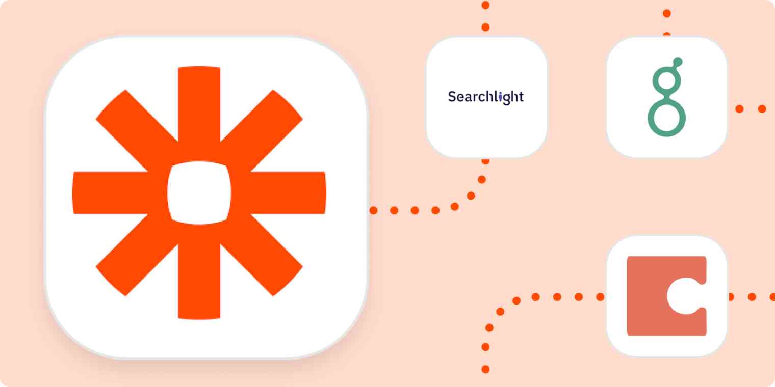 Hero image with the Zapier, Searchlight, Greenhouse, and Coda logos all connected by dots