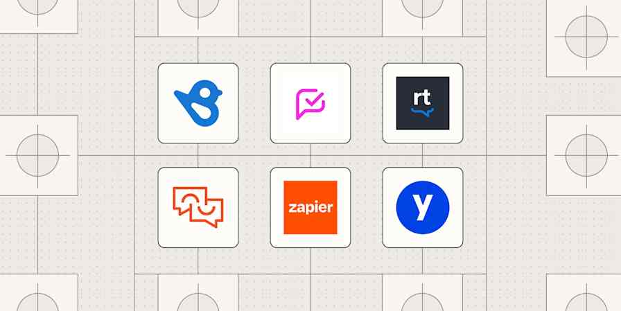 Hero image with the logos of the best review management software