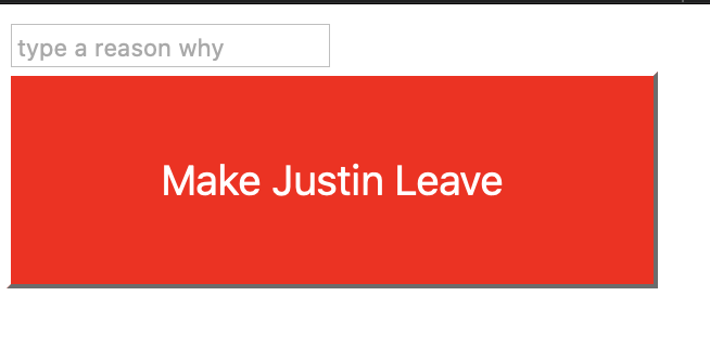 Button that says Make me leave