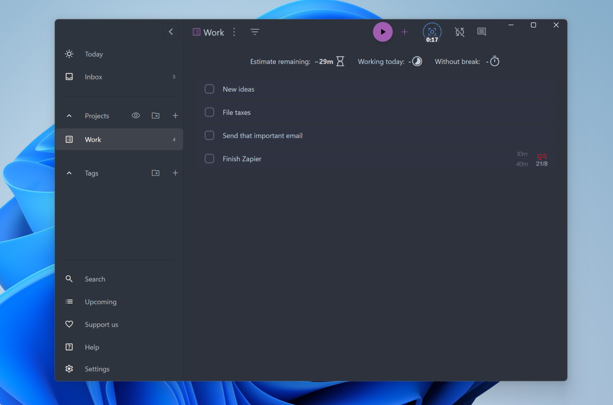 Super Productivity, our pick for the best private and open-source to-do list app for Windows