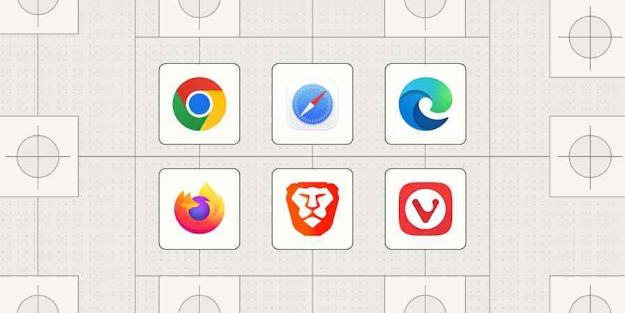 Hero image with the logos of the best web browsers
