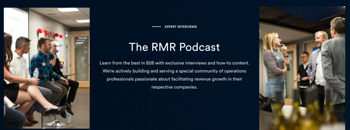 A GIF of The Revenue Marketing Report, our pick for the best marketing podcast about B2B marketing