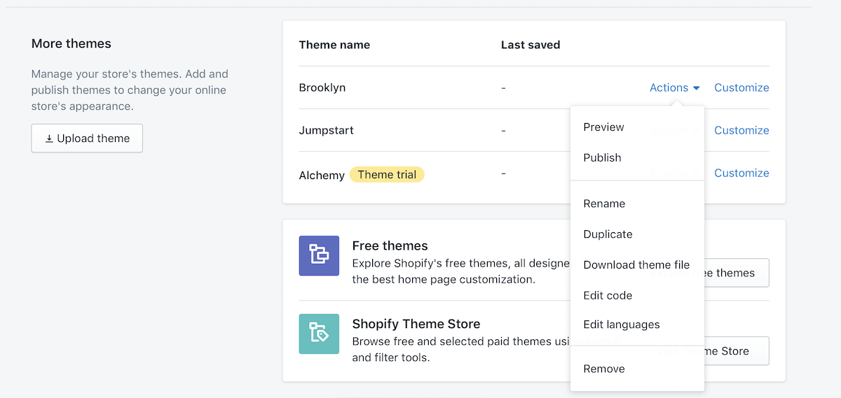 Select Shopify Theme