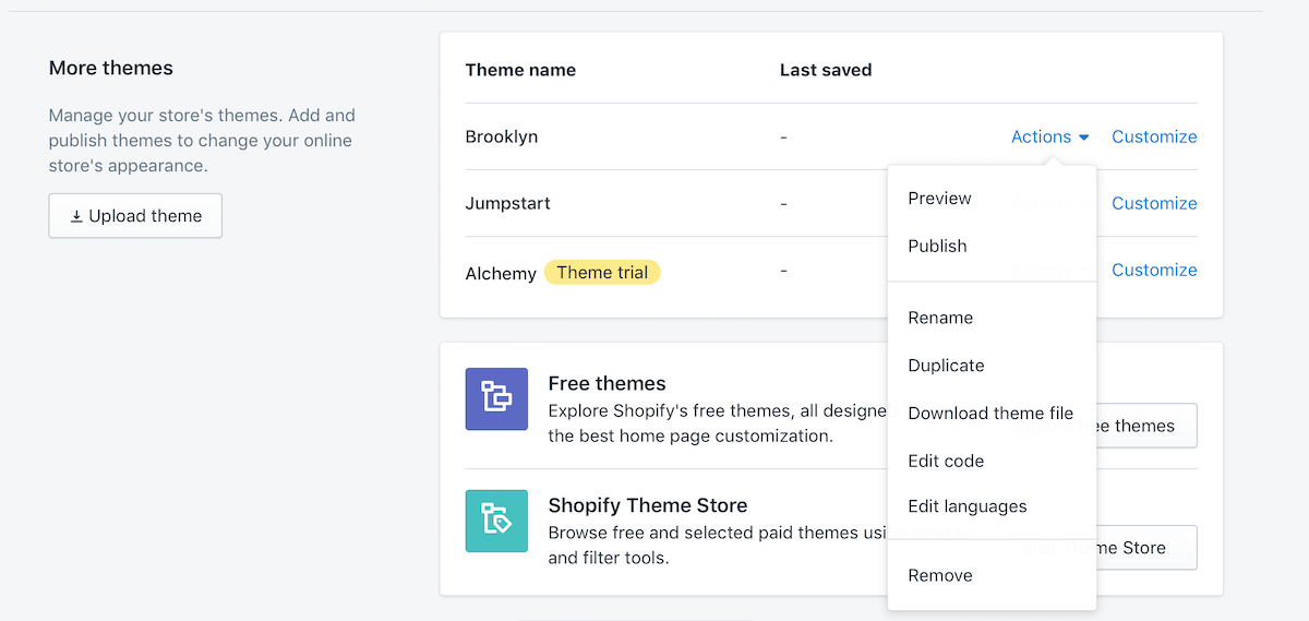 Select Shopify Theme