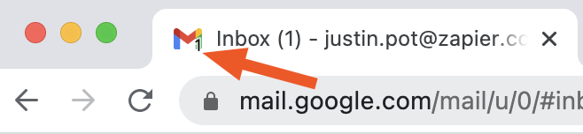 Unread count on tab in Gmail