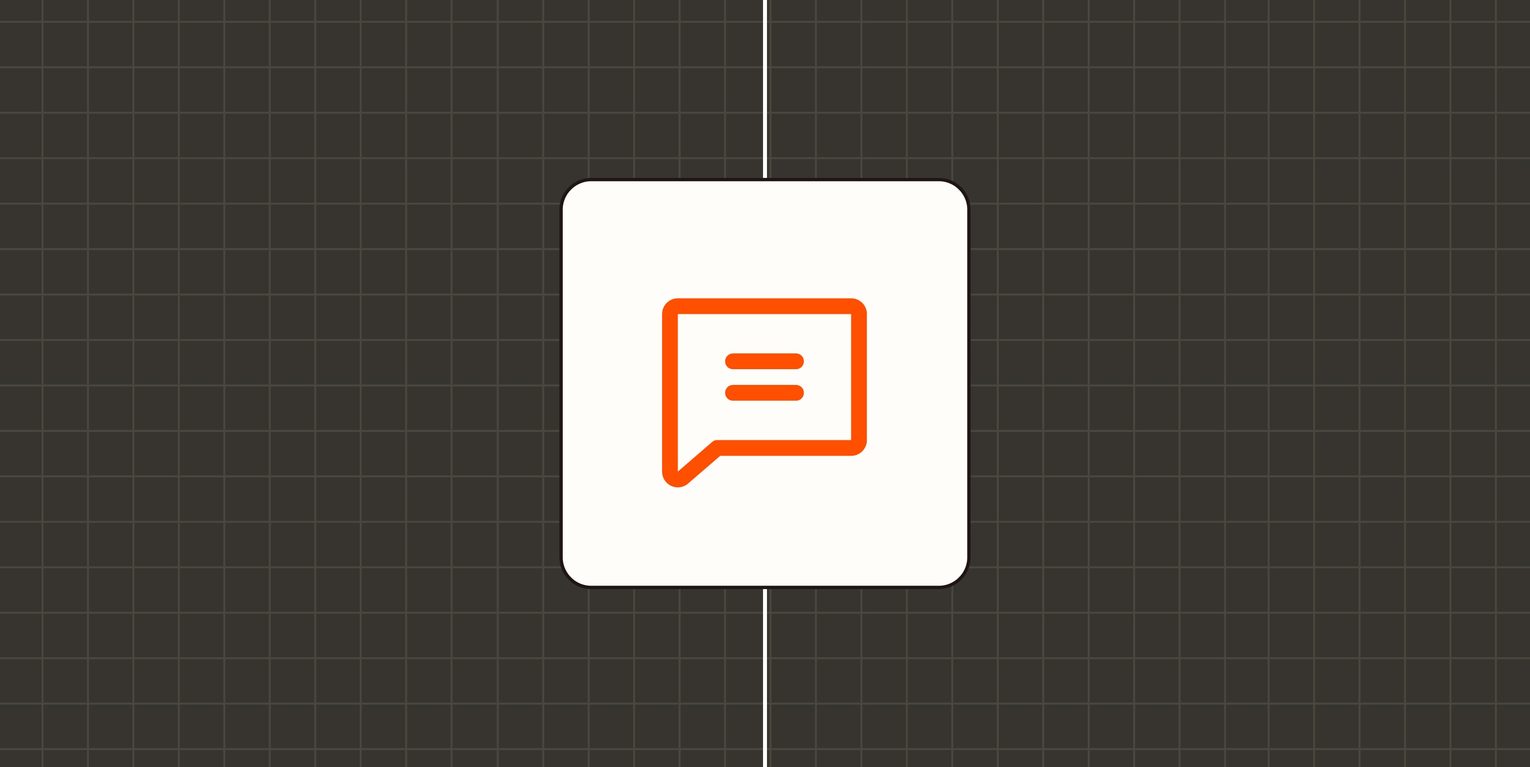 Hero image with an icon representing messaging on a mobile phone