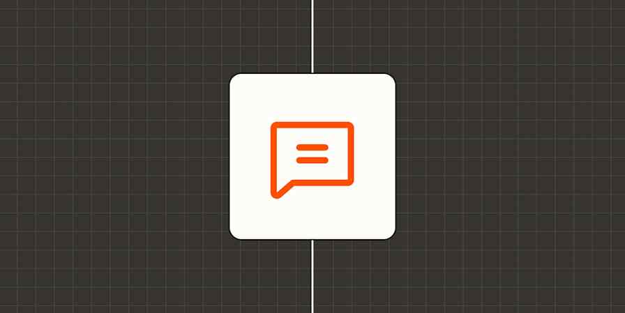 Hero image with an icon representing messaging on a mobile phone