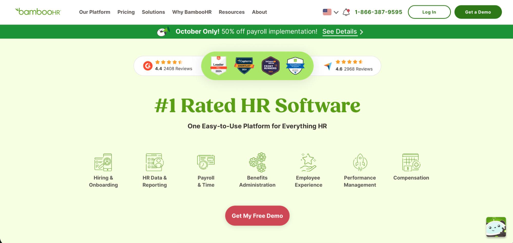 BambooHR, employee management app for ease of use