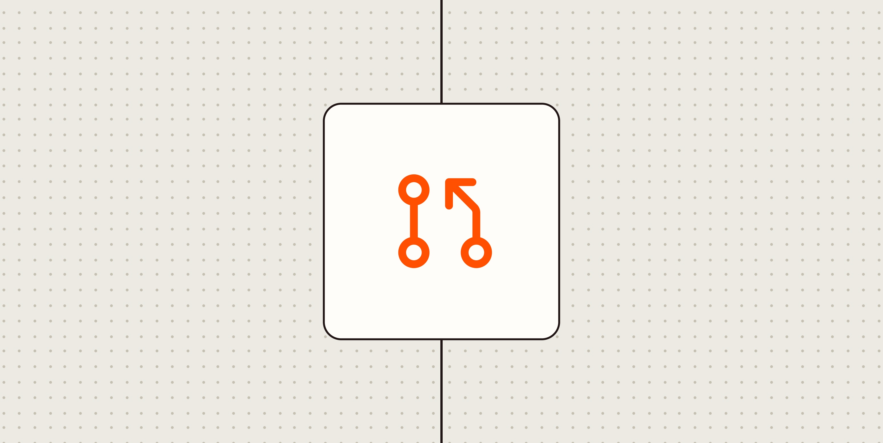 Hero image with an icon representing a request workflow